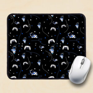 Astro Bot And Game Controllers Pattern Mouse Pad