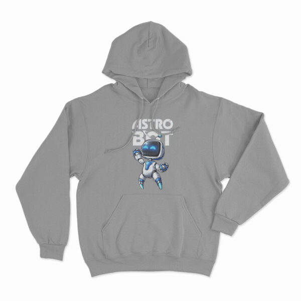 Astro Bot Cartoon Character Hoodie Grey 3xl