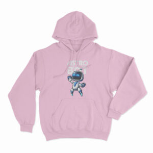 Astro Bot Cartoon Character Hoodie Pink 3xl