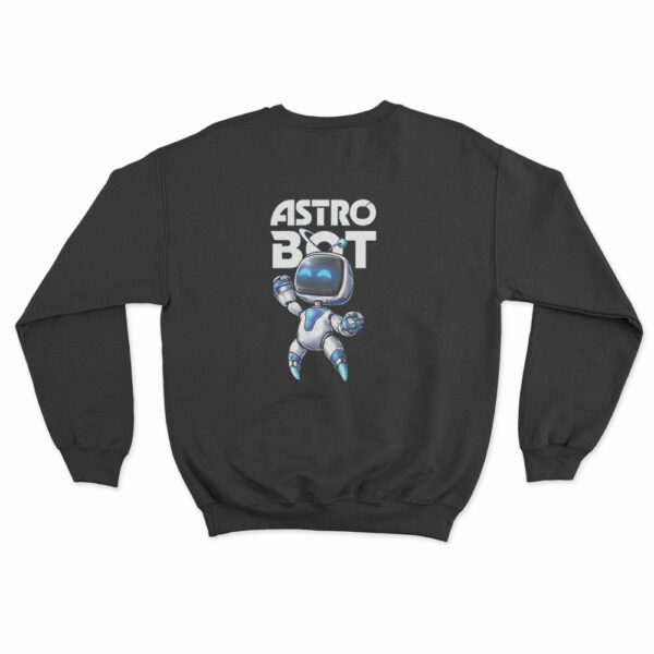 Astro Bot Cartoon Character Sweatshirt Black 3xl