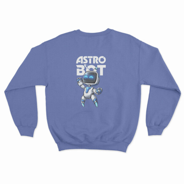 Astro Bot Cartoon Character Sweatshirt Blue 3xl