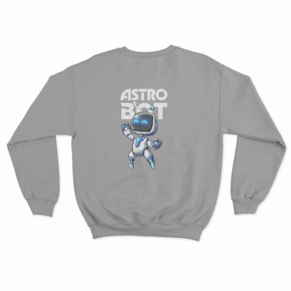 Astro Bot Cartoon Character Sweatshirt Grey 3xl