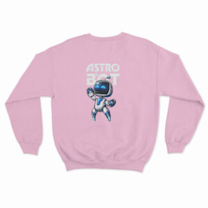 Astro Bot Cartoon Character Sweatshirt Pink 3xl