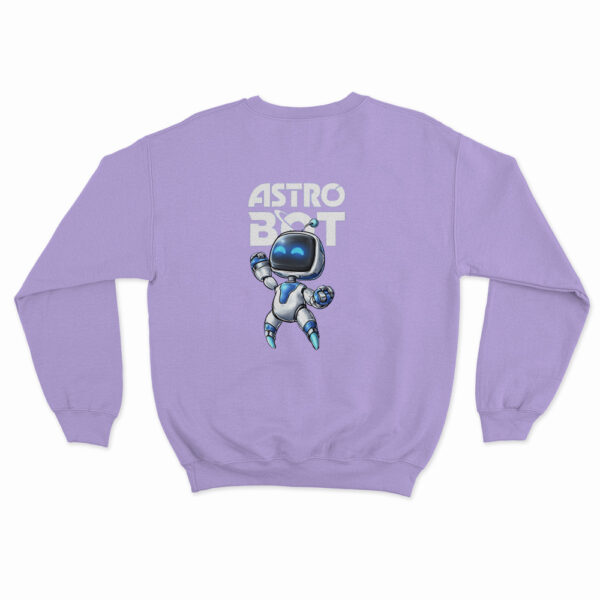 Astro Bot Cartoon Character Sweatshirt Purple 3xl