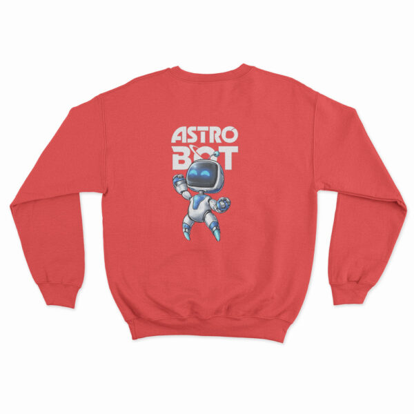 Astro Bot Cartoon Character Sweatshirt Red 3xl