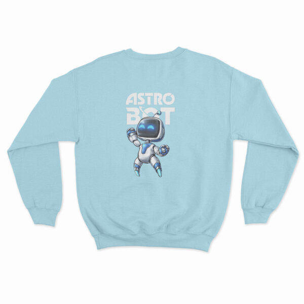 Astro Bot Cartoon Character Sweatshirt Sky Blue 3xl