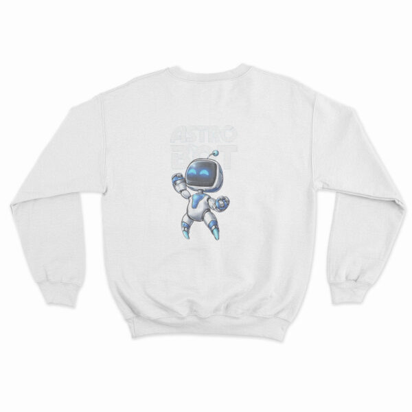 Astro Bot Cartoon Character Sweatshirt White 3xl