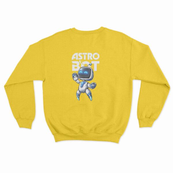 Astro Bot Cartoon Character Sweatshirt Yellow 3xl