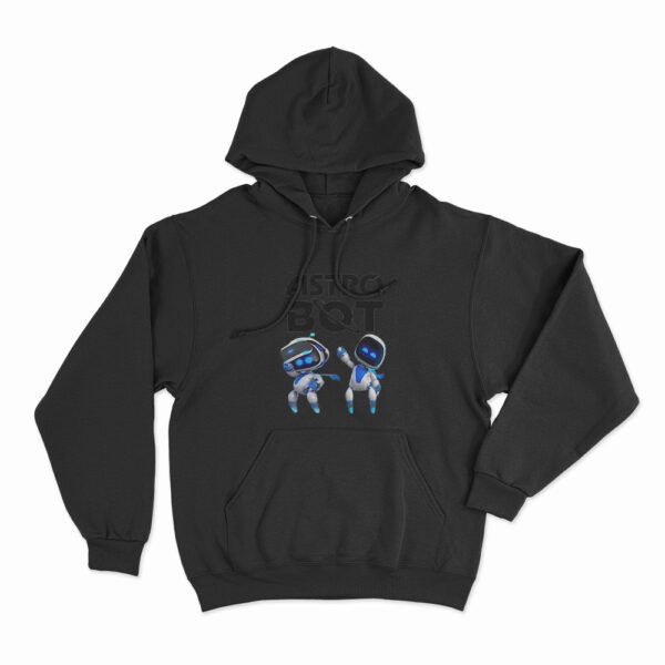 Astro Bot Characters Logo Hoodie Black 3xl