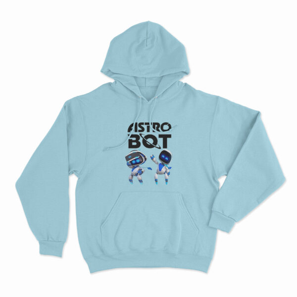 Astro Bot Characters Logo Hoodie Sky Blue 3xl