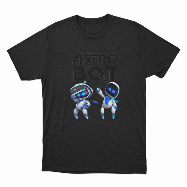 Astro Bot Characters Logo T Shirt Black 3xl