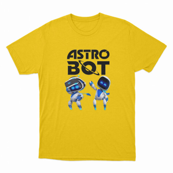 Astro Bot Characters Logo T Shirt Yellow 3xl