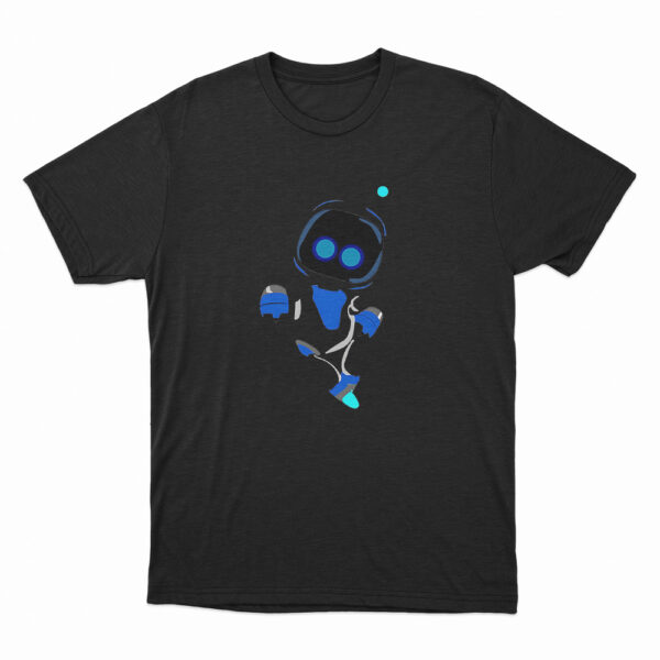 Astro Bot Cute Blue And White Character T Shirt Black 3xl