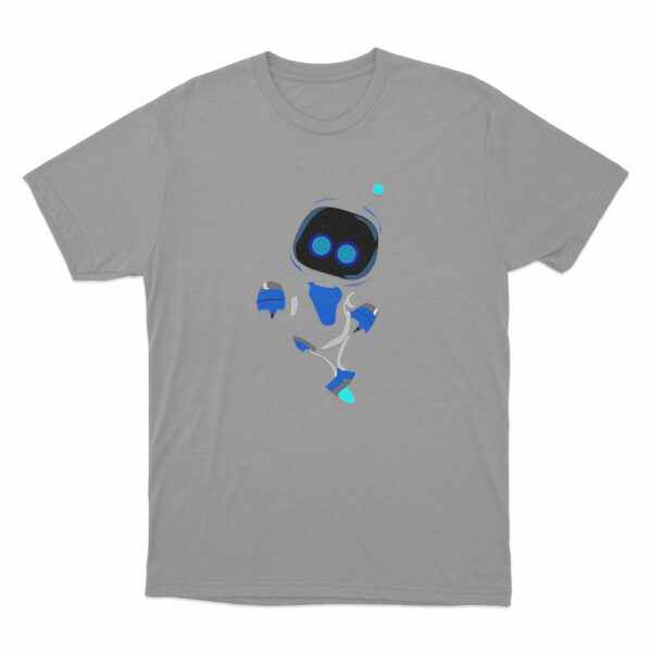 Astro Bot Cute Blue And White Character T Shirt Grey 3xl