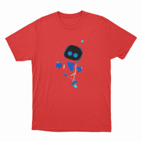 Astro Bot Cute Blue And White Character T Shirt Red 3xl