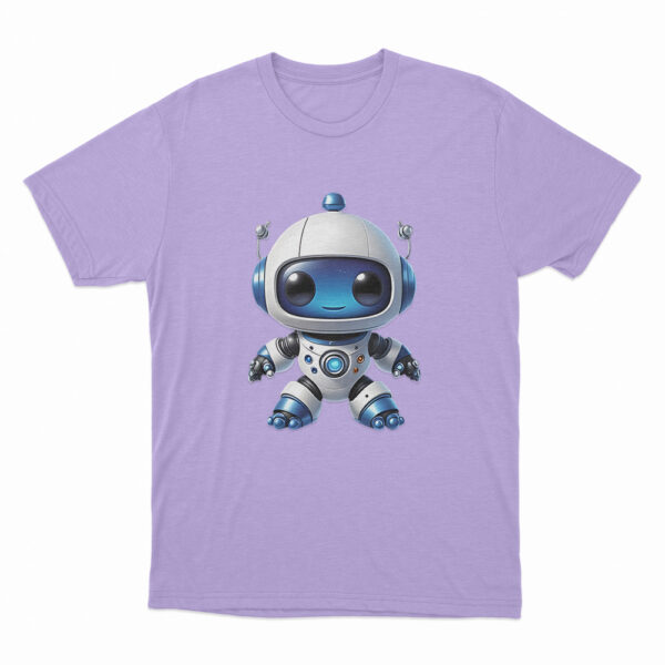 Astro Bot Cute Cartoon Robot Illustration T Shirt Purple 3xl