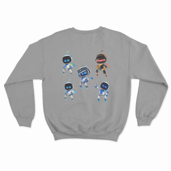 Astro Bot Five Cute Futuristic Robots Sweatshirt 4