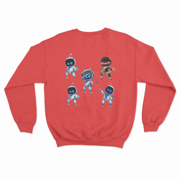 Astro Bot Five Cute Futuristic Robots Sweatshirt 6