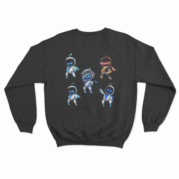 Astro Bot Five Cute Futuristic Robots Sweatshirt 7