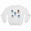 Astro Bot Five Cute Futuristic Robots Sweatshirt 9