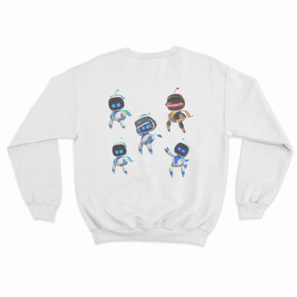 Astro Bot Five Cute Futuristic Robots Sweatshirt 9