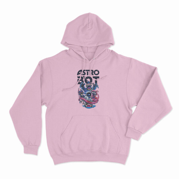 Astro Bot Game Characters Design Hoodie Pink 3xl