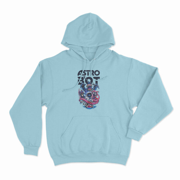 Astro Bot Game Characters Design Hoodie Sky Blue 3xl