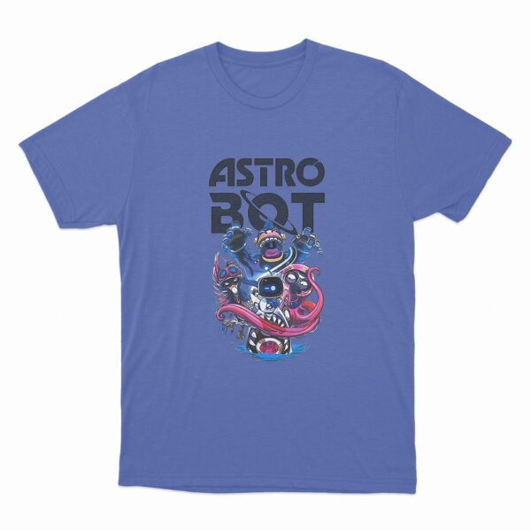 Astro Bot Game Characters Design T Shirt Blue 3xl