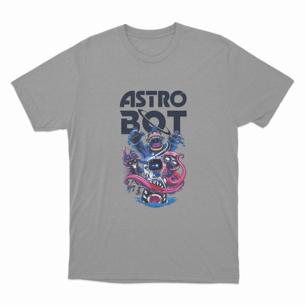 Astro Bot Game Characters Design T Shirt Grey 3xl