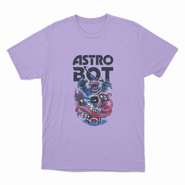 Astro Bot Game Characters Design T Shirt Purple 3xl