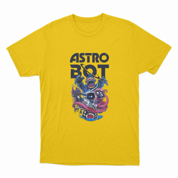 Astro Bot Game Characters Design T Shirt Yellow 3xl