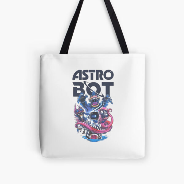 Astro Bot Game Characters Tote Bag