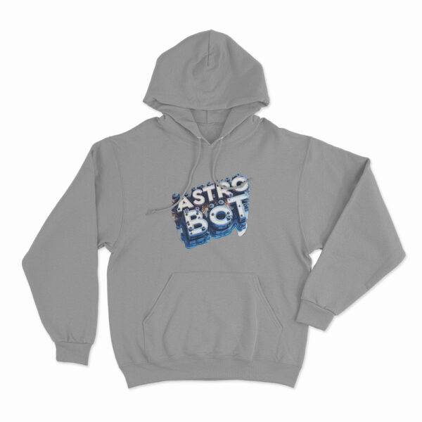 Astro Bot Logo Design Hoodie Grey 3xl