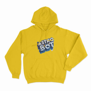 Astro Bot Logo Design Hoodie Yellow 3xl