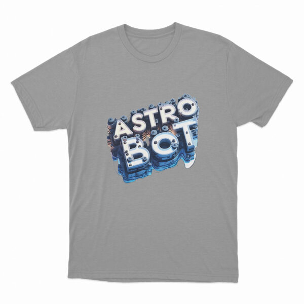 Astro Bot Logo Design T Shirt Grey 3xl