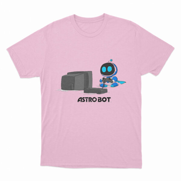 Astro Bot Playing Video Game T Shirt Pink 3xl