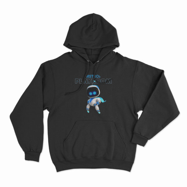 Astro Bot Playroom Robot Character Hoodie Black 3xl