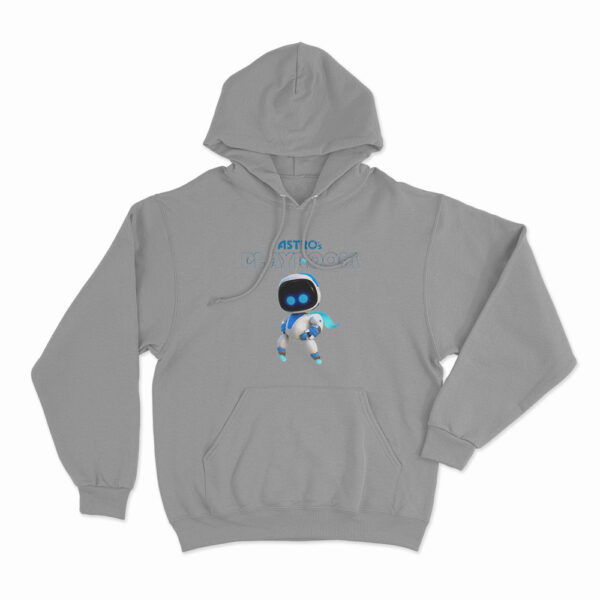 Astro Bot Playroom Robot Character Hoodie Grey 3xl