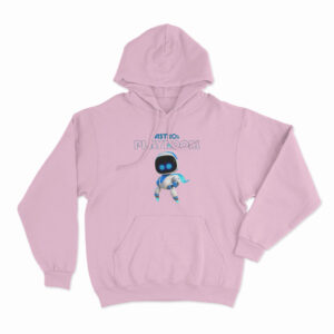 Astro Bot Playroom Robot Character Hoodie Pink 3xl