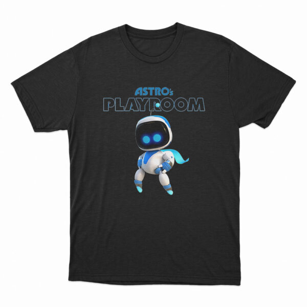 Astro Bot Playroom Robot Character T Shirt Black 3xl