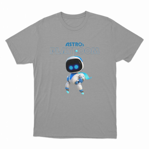 Astro Bot Playroom Robot Character T Shirt Grey 3xl