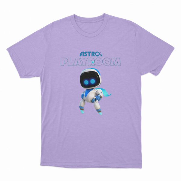 Astro Bot Playroom Robot Character T Shirt Purple 3xl