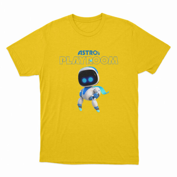 Astro Bot Playroom Robot Character T Shirt Yellow 3xl