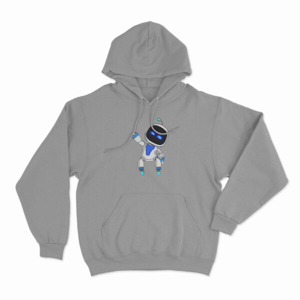 Astro Bot Small Waving Cartoon Hoodie Grey 3xl