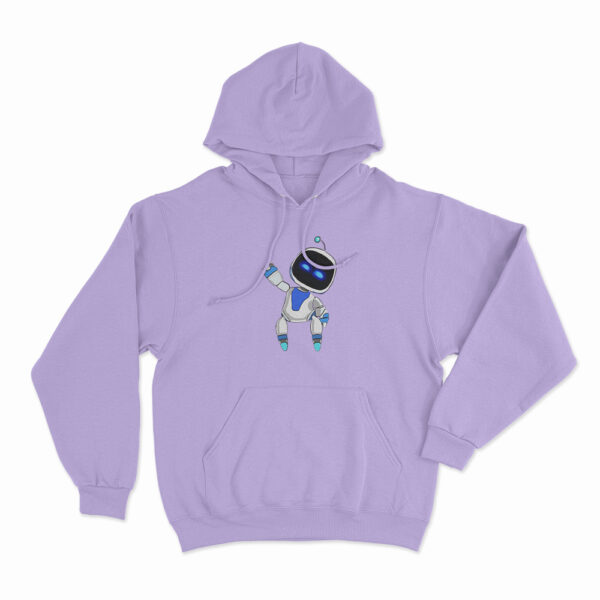 Astro Bot Small Waving Cartoon Hoodie Purple 3xl