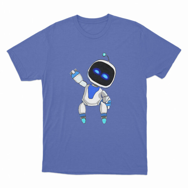 Astro Bot Small Waving Cartoon T Shirt Blue 3xl