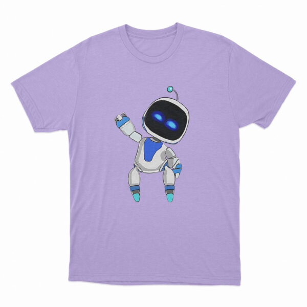 Astro Bot Small Waving Cartoon T Shirt Purple 3xl