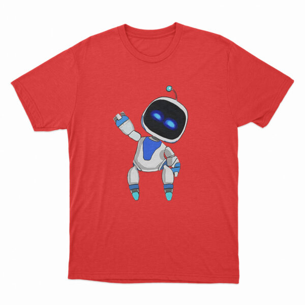 Astro Bot Small Waving Cartoon T Shirt Red 3xl