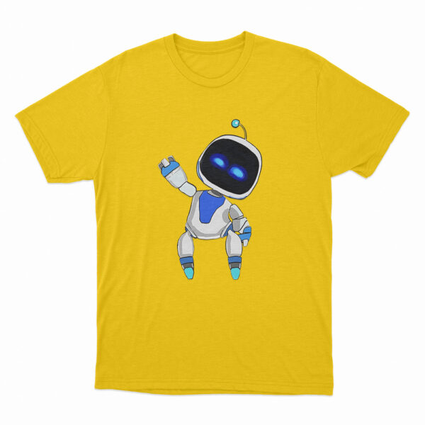 Astro Bot Small Waving Cartoon T Shirt Yellow 3xl