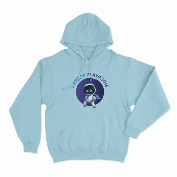 Astro Bot With Astro Playroom Hoodie Sky Blue 3xl